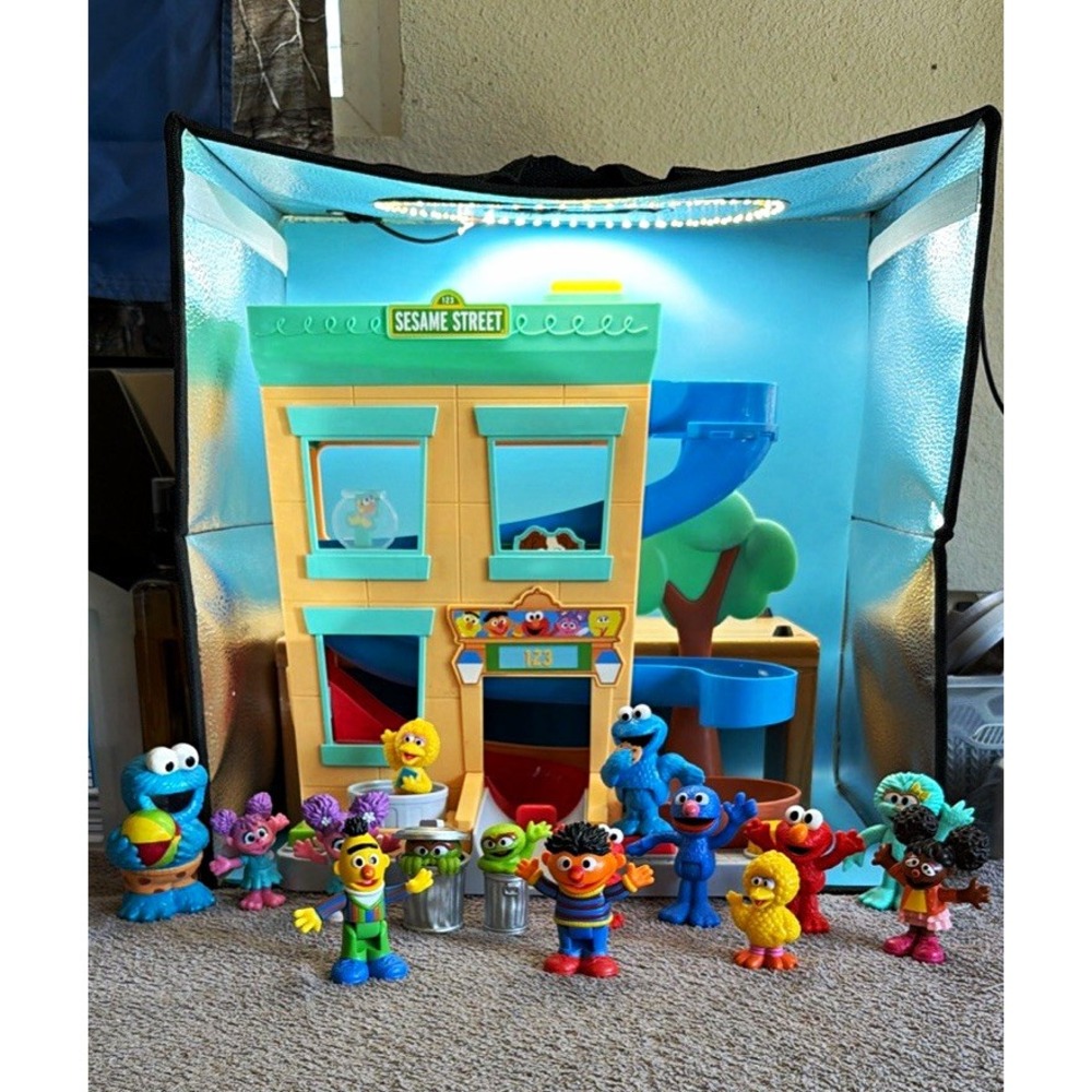 Sesame Street 123 Building Playset 15 Figures Cookie Monster Elmo Big Bird etc